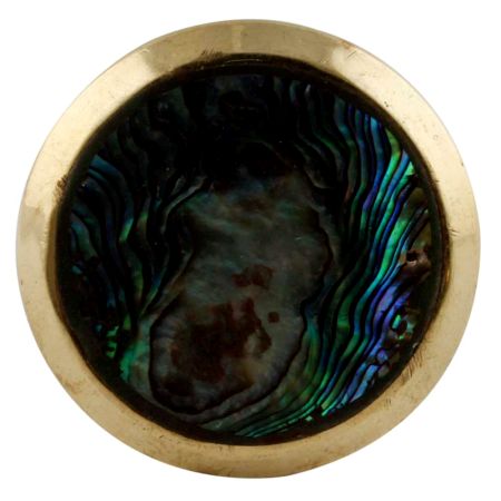 Green Feather Brass Cabinet Knobs